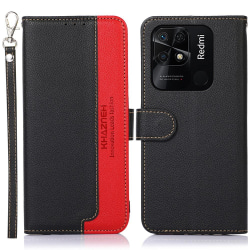 KHAZNEH Telefoncover til Xiaomi Redmi 10C - Sort / Rød Black