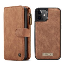 CASEME Wallet nahkainen phone case iPhone 12 Mini - ruskea Brown