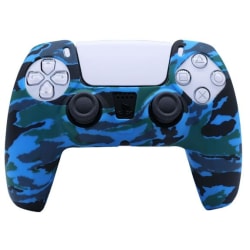 Playstation 5 / PS5 Silikon skal Kamouflage Ljus-Blå Blå