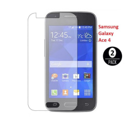 2st Skärmskydd till Samsung Galaxy Ace 4 + Putsduk Transparent