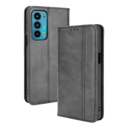 Wallet Stand Flip Phone Case til Motorola Edge 20 - Sort Black