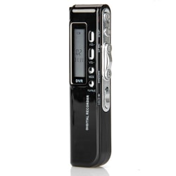 R10 8GB USB LCD-näyttö Digitaalinen äänitallennin sanelukone Black