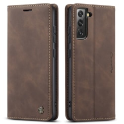 CASEME Retro Wallet Cover til Samsung Galaxy S22 - Kaffe Dark brown