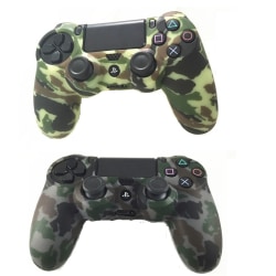 Playstation 4 / PS4 Silikon skal Kamouflage Mörkgrön