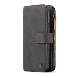 CASEME 2-i-1 Multi-slot Wallet Læder Telefoncover iPhone XS Max Black