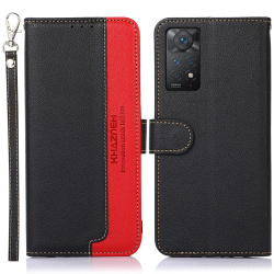 KHAZNEH Xiaomi Redmi Note 11 Pro 5G Plånboksfodral Svart/Röd Svart