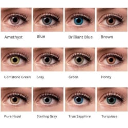 Färg linser - Ögonlinser | Utan styrka - ALLA FÄRGER Gray