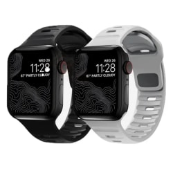 Strap Apple Watch band - Sport & Komfort - Till 44mm / 45 mm / 49 mm - Välj Färg! Vit