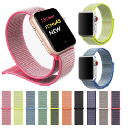 Nylon armbånd i flere forskellige farver - Til Apple Watch 38mm / 40mm / 41 mm Mörk rosa / rosa