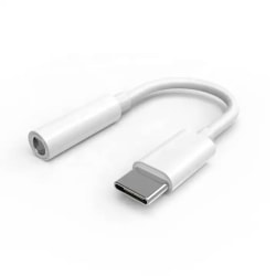 (2 - PACK) USB-C till 3.5mm adapter - Passar alla Samsung modeller ( S20, S21, S22, S23 ) VIT