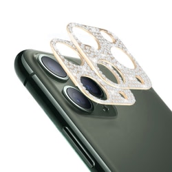 Diamant Kamera till IPhone 12 - METALL - SVART/GULD/ SILVER / ROSE silver