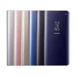 Samsung S8 kotelo / Flip Cover - Clear View - läpinäkyvä etuosa kulta