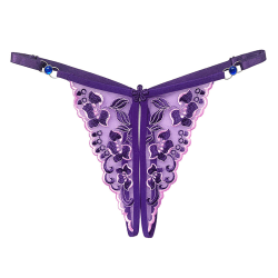 Naisten pikkuhousut Seksikäs kirjonta Sting haaraton läpinäkyvä Thon Purple