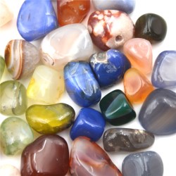 50G blandade färger Agate Stones Ädelsten Rock