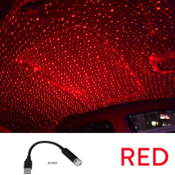 Romantisk LED Starry Sky Night Light 5V USB-drevet Galaxy Star Red