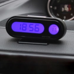 Bil elektronisk klokke Dashboard Klokker Lysende termometer