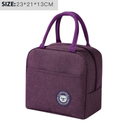 Lunchboxpåse Bento Box Isoleringspaket Thermal picknickpåsar Purple