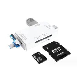 Tf SD Card Reader Portable Flash Drive Card Smart Card Multifun white