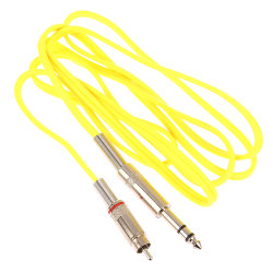 Silikone RCA Clip-ledning til strømforsyning hine Pen Phono-stik Yellow