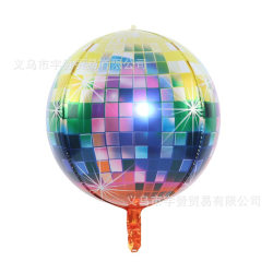 22 tum 4D Disco Ballonger bröllop Grattis på födelsedagen populär fest Multicolor