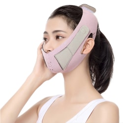 Double Chin Face Bandasje Elastisk V Shaper Pink