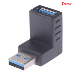 90 grader vänster/höger/upp/ner vinkel USB 3.0 typ AM/F Adapter C B