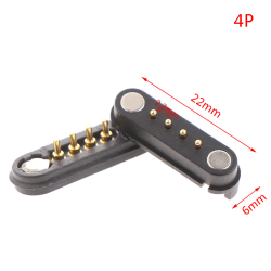 1 par magnetisk Pogo Pin-kontakt 2P 3P 4P 2,5 mm fjærbelastet 4P