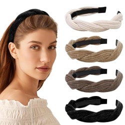Pannband för kvinnor Flickor Tjockt brett hårband Mode Halkfritt hår