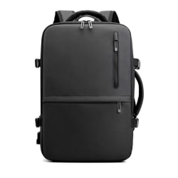 Laptop Backpack Bag Axelväska med USB laddningsport för Man black
