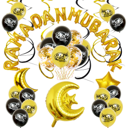50st Ramadan Mubarak Ballonger Kit Party för muslim Multicolor
