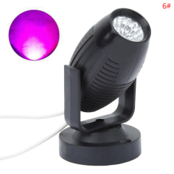 1st RGB LED-scenspotlight 360 graders festbröllopsatmosfär Purple Light 6#