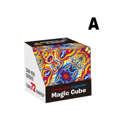 Utskiftbare 72 former Magnetic Magic Cube Anti Toys Educational Multicolor A
