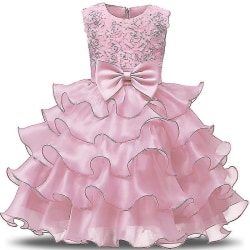 Rea Pris Baby Bebistjejkjol För flickor Kläder Fest Prinsessklänning för barn 0-10 år Pink 120cm