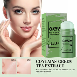 Cleansing Solid Mask, Oil Control Hydrating Mask Stick green tea