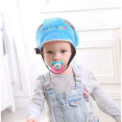 Spädbarnshuvudbonad Toddler Toddler Drop Safety Mjuk hjälm, blå