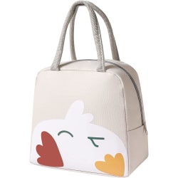 Söta lunchpåsar för kvinnor Cartoon Thermal Tote Bag (beige)