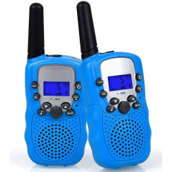 Handhållen walkie-talkie T388 för barn (blå, 2 st)