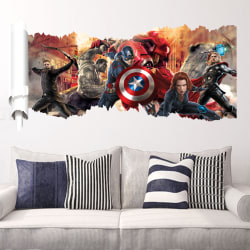 För Marvel Avengers Vinyl Smashed Wall Art Decal Stickers Sovrum