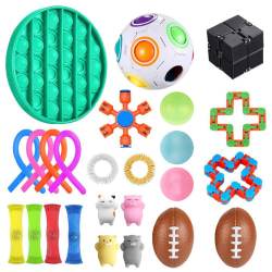 25 Pack Fidget Toys Pop it Stress Ball Leksak Relax Antistres