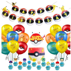 Pikachu Pokémon Pokemon Kids Party Balloon Bow Hyvää syntymäpäivää