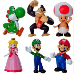6 Pack Super Mario  Figurer julklappar