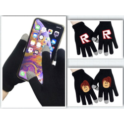 Roblox Svarta Stickade Handskar Med Touch Funktion Touchhandske Black Model 5