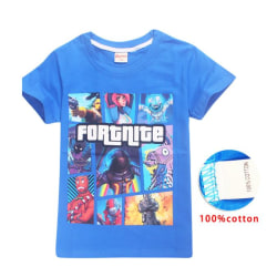Fortnite T-Shirt för Barn 140-160 Blue 150 Blå (Modell 8391)