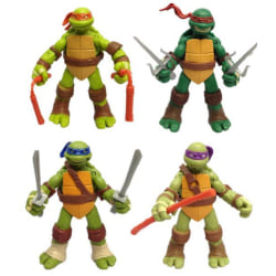 12 cm Teenage Mutant Ninja Turtles -figuurit- 4 kpl