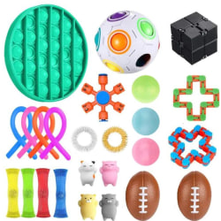 25 Pack Fidget Toys Pop it Stressipallolelu Relax Antistress