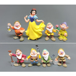 Lumikki ja seitsemän kääpiötä hahmoja koriste -leluja 8 sarjaa