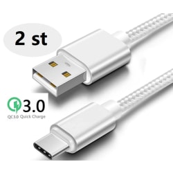 2 st 3 m top kvalitet  USB-C silver