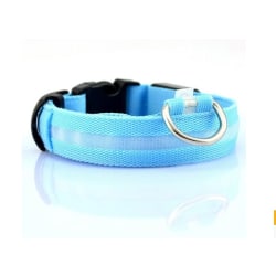 LED-halsband, reflekterande i nylon|blå blå