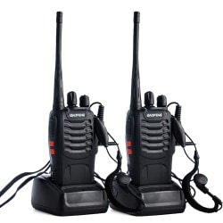 2 st walkie talkies för vuxna långdistans tvåvägsradio med hörsnäcka