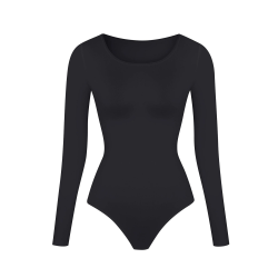 Magen Sammandragande Höftformande Jumpsuit Tight långärmad korsett för kvinnor Korsett Kroppskorsett Black S